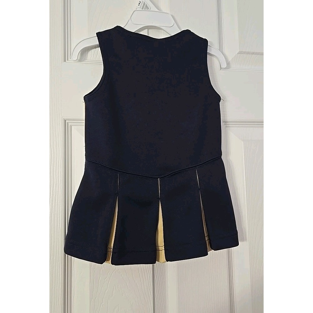 Adidas Infant Notte Dame Cheerleader Dress Size 12 Months Blue, Gold - Picture 3 of 5